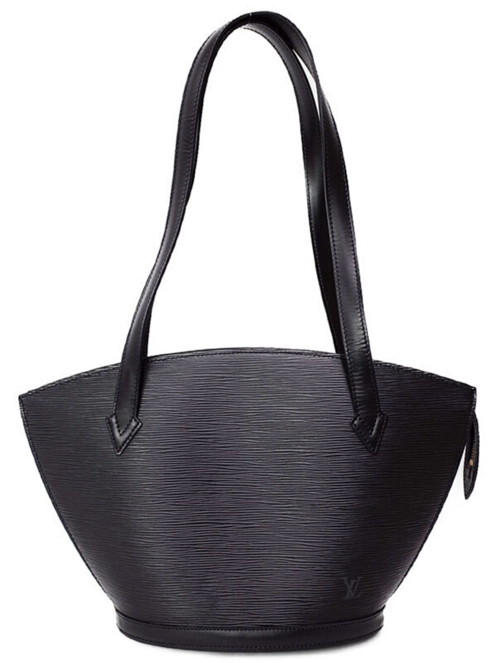 Louis Vuitton Epi Saint Jacques Poignee Long Shoulder Bag Leather Purple Gray
